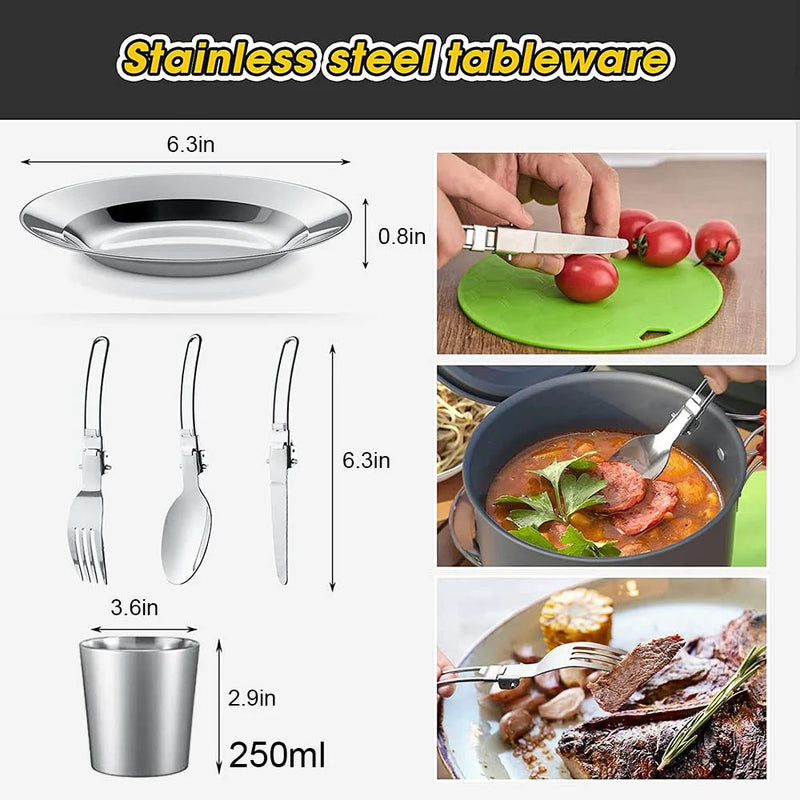 Kit Conjunto de Cozinha para Acampamento